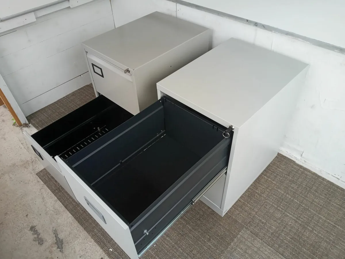 Delivery - 2 x 2 Drawer Filing Cabinets with Locks - Image 3