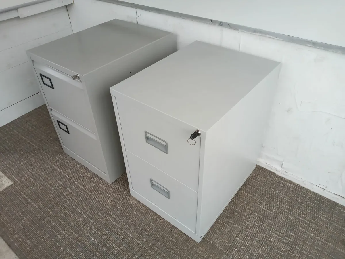 Delivery - 2 x 2 Drawer Filing Cabinets with Locks - Image 1