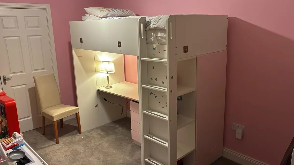 Bunk bed with wardrobe & desk - Image 4