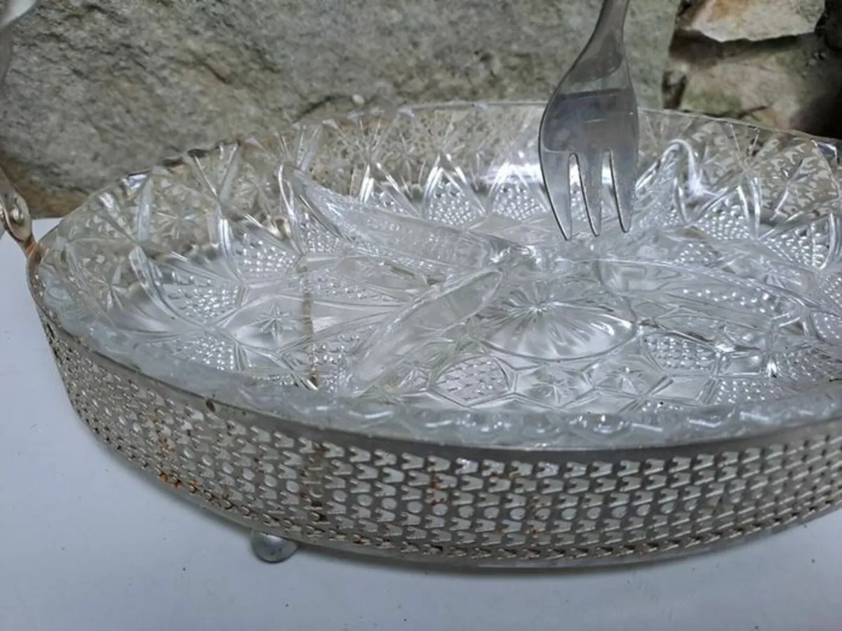 Vintage oval Hors d'Oeuvre set - Image 4