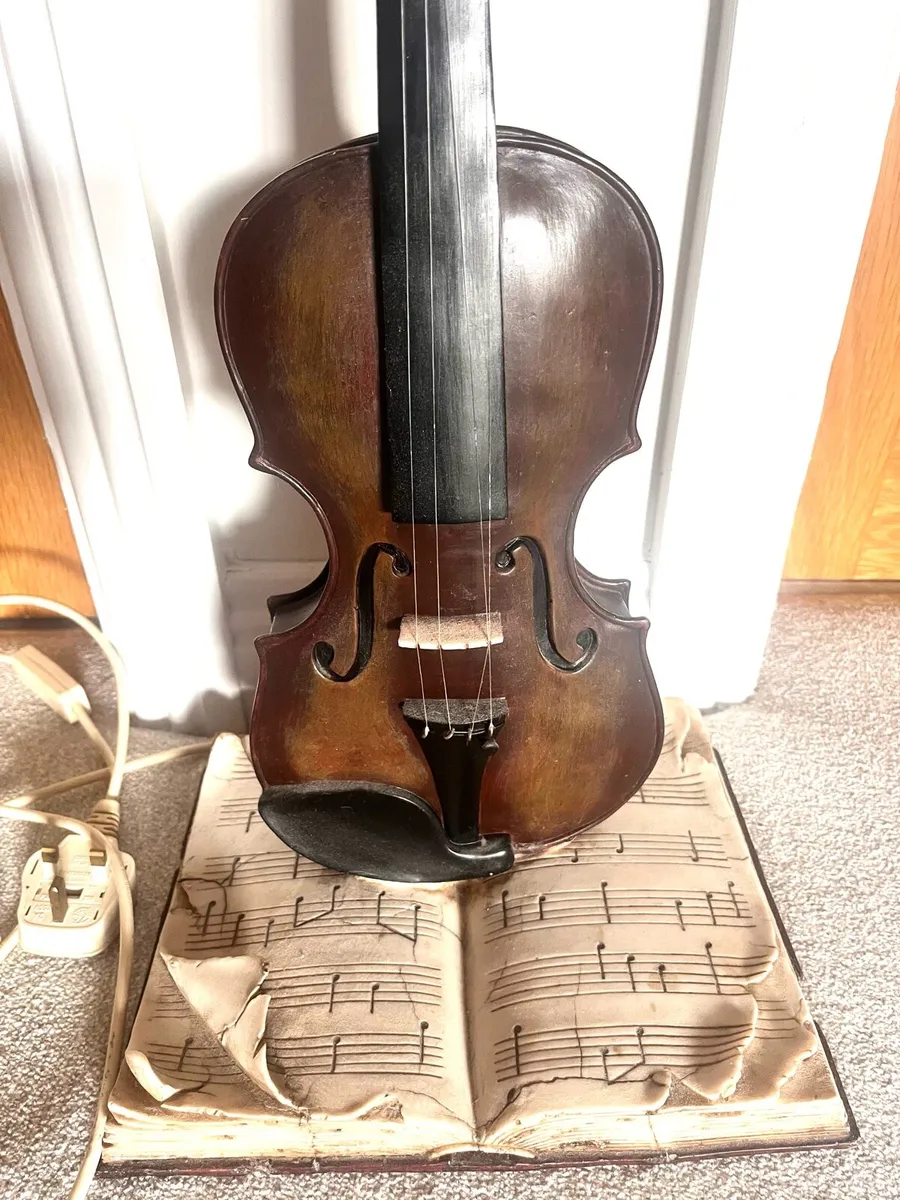 Vintage violin table lamp - Image 2