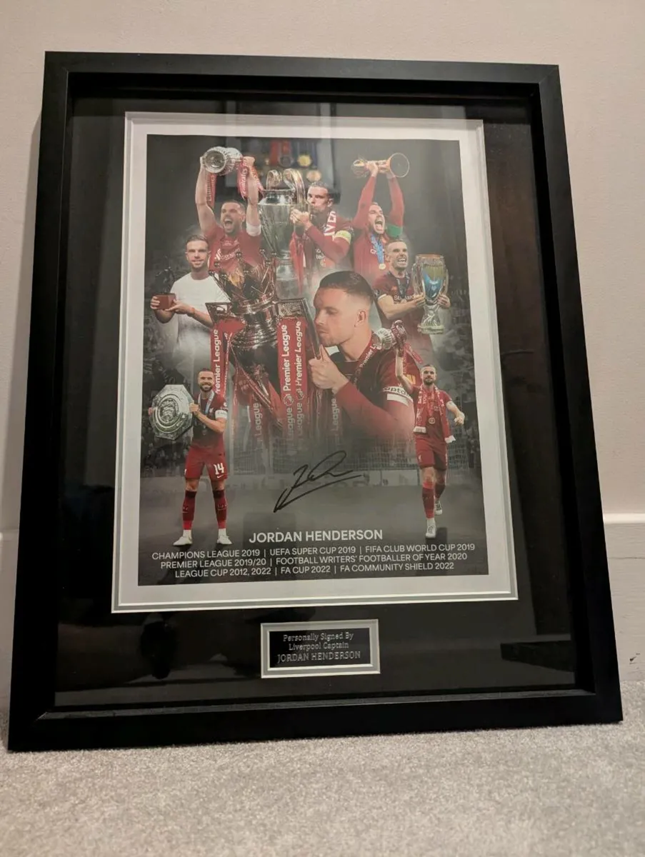 Jordan Henderson Liverpool FC signed 16x12 collage - Image 4