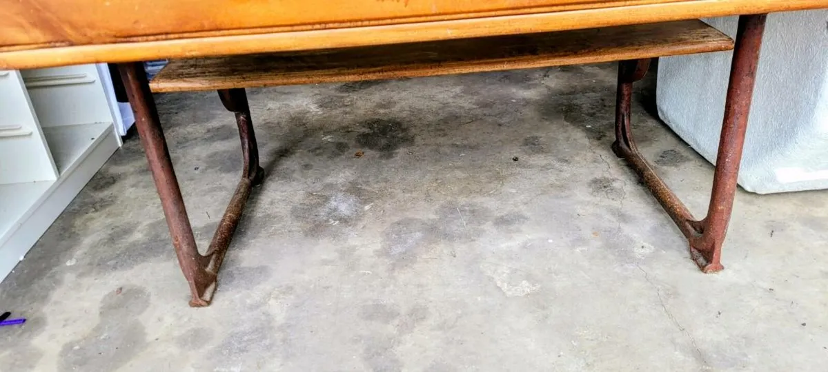 Teak Children's School Desk - Image 3