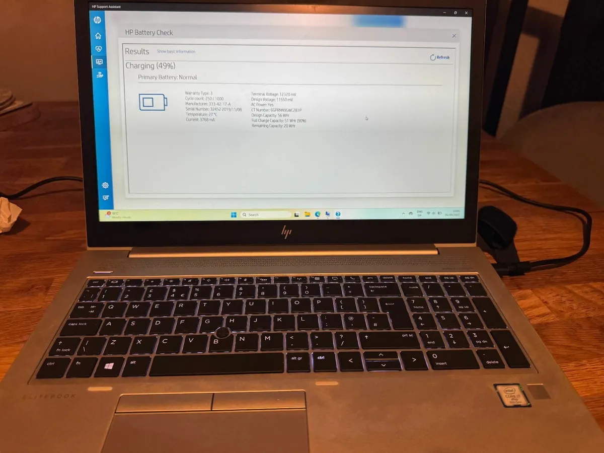 Refurbished HP 850 G6 i7 16gb Ram 250gb NVME - Image 3