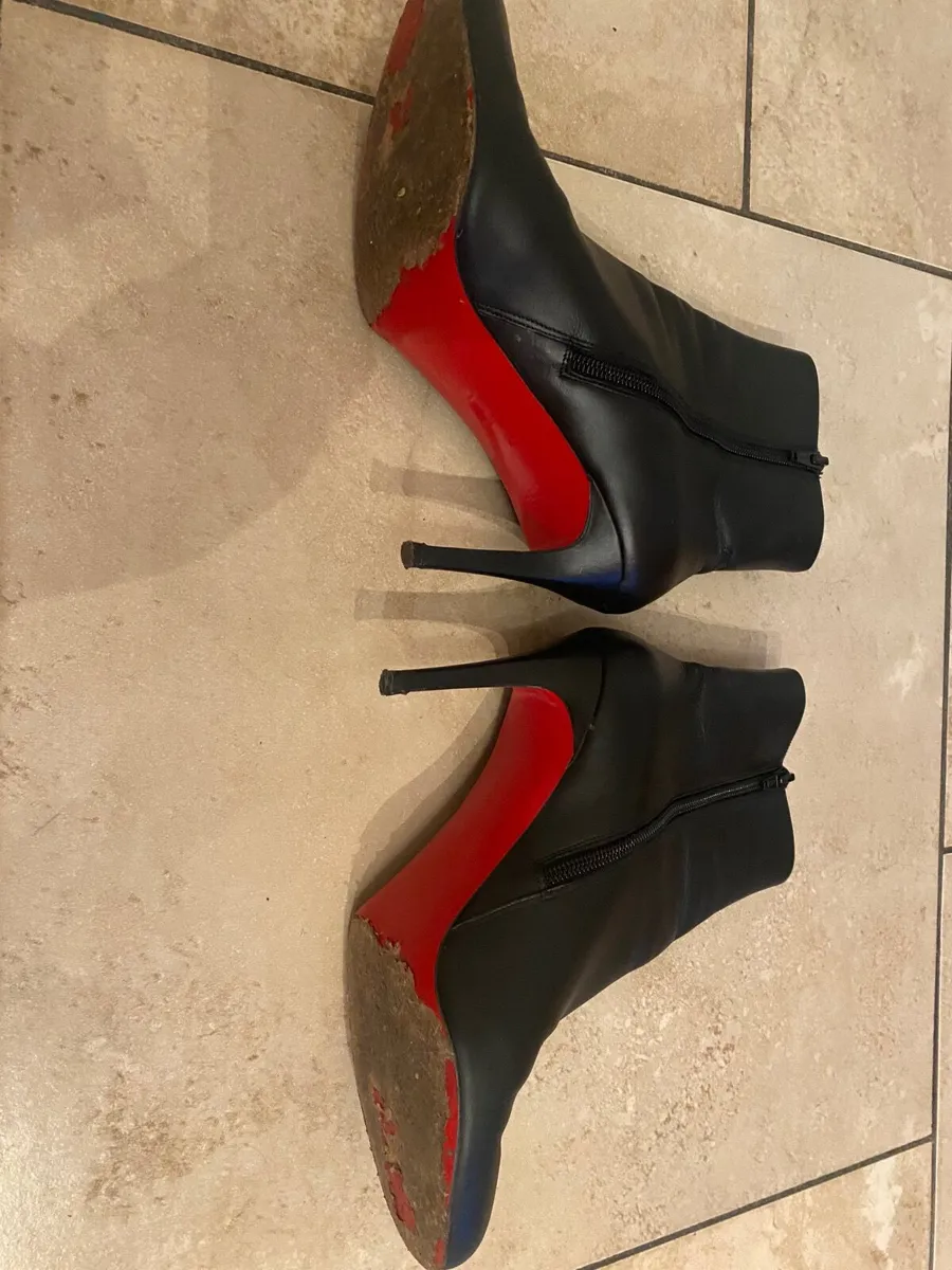 Christian Louboutin black leather boots - Image 2