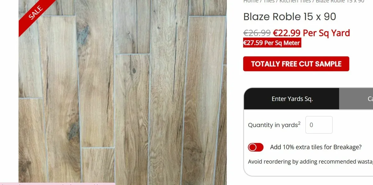Tiles Blaze Roble 15 x 90 - Image 1
