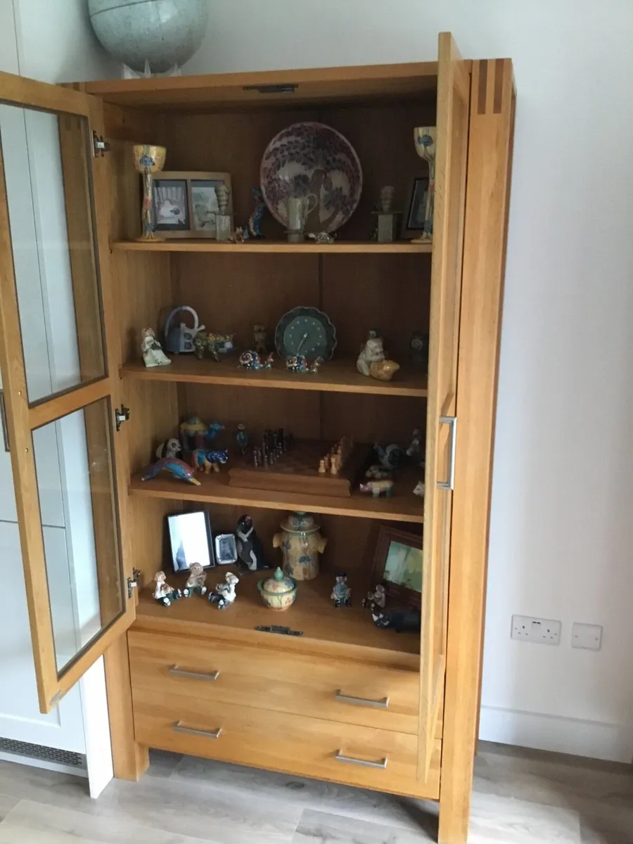 Solid Oak display cabinets - Image 3