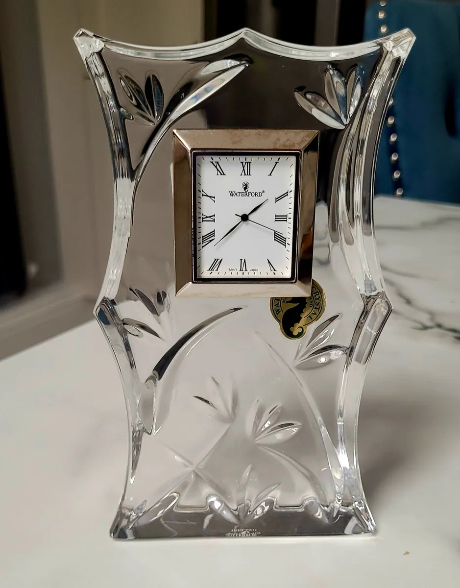WATERFORD CRYSTAL BAMBOO CLOCK - Image 1