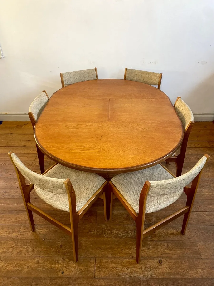 Mid Century G Plan Table & Danish Chairs - Image 3