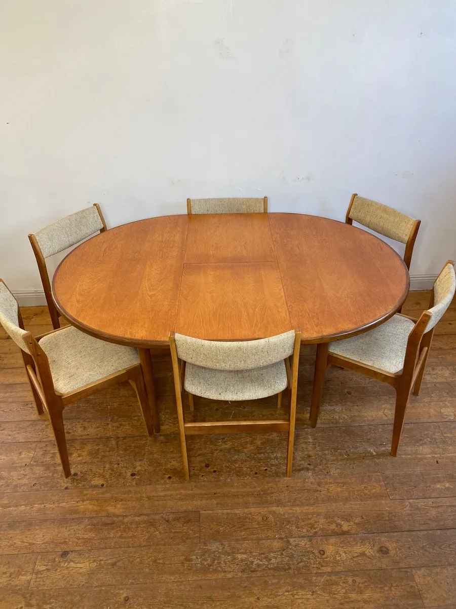 Mid Century G Plan Table & Danish Chairs - Image 4