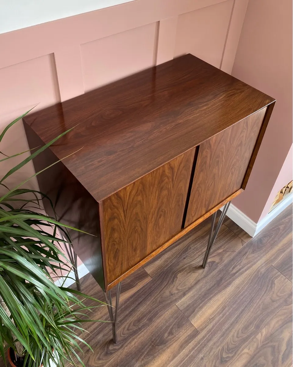Mid Century Danish Cocktail / Record Cabinet - Image 2
