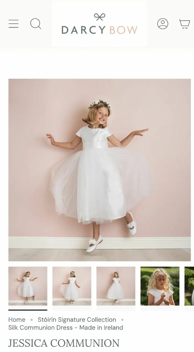 Communion Dress Darcy Bow - Image 1