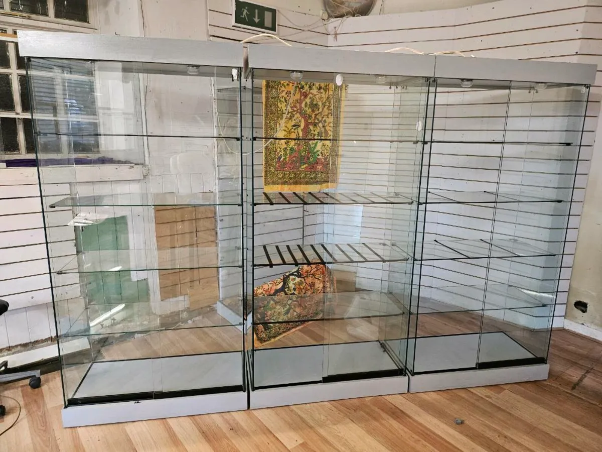 Display cabinets with working built in lights - Image 1