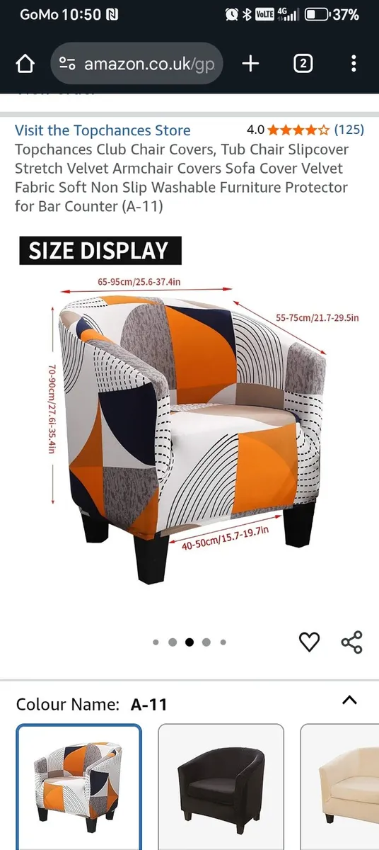 Black tub chair - Image 1