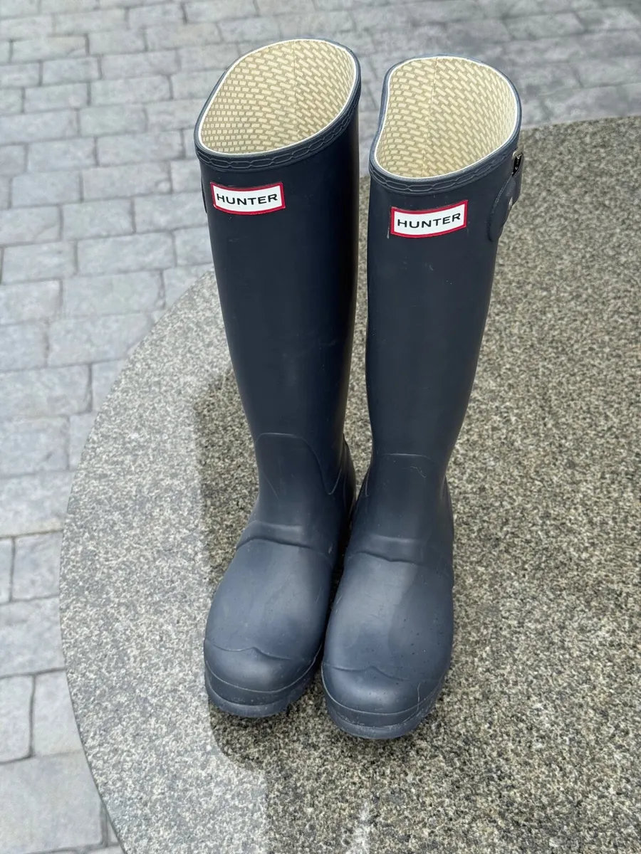 Hunter Womens Original Tall Wellies - Navy - Image 1