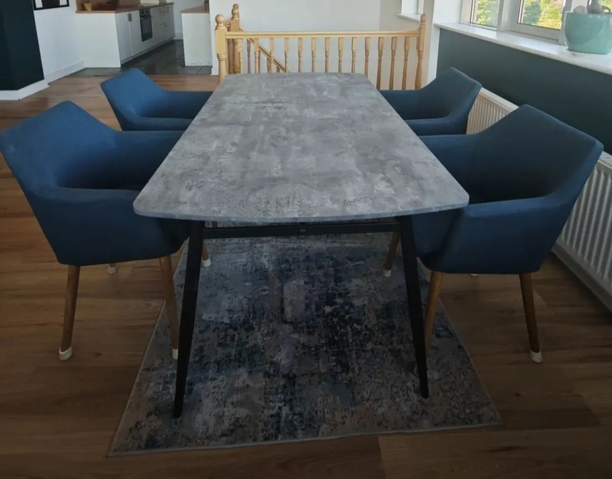 grey marble effect dinning table almost new Dublin - Image 1