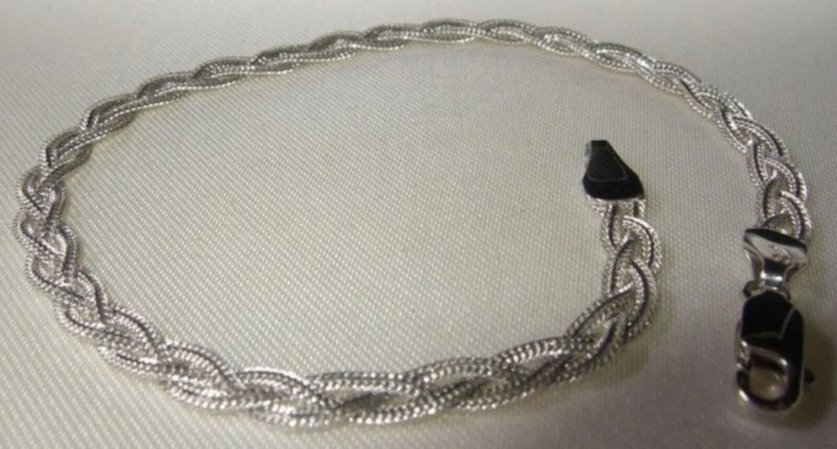 Vintage White Gold 'Weave' Bracelet - Image 4