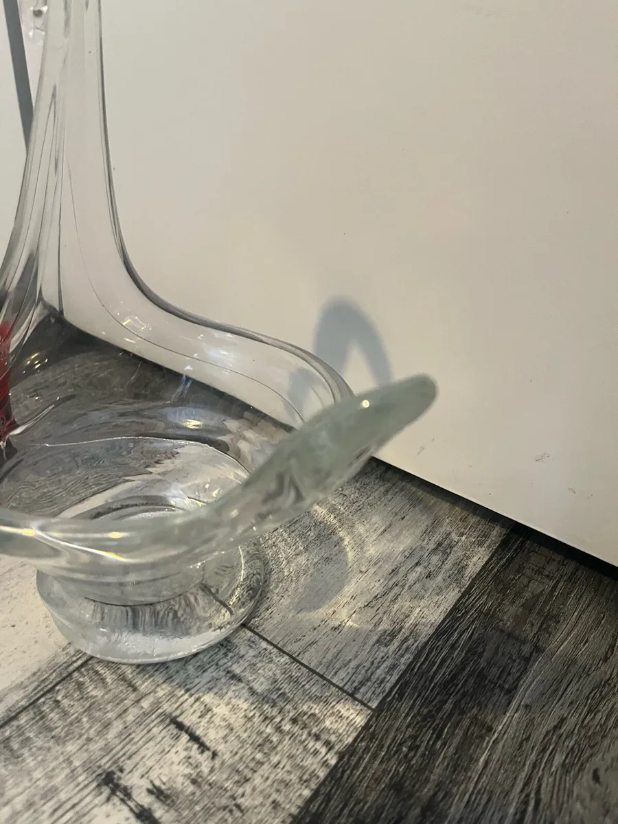 Murano hand blown glass swan bowl - Image 4