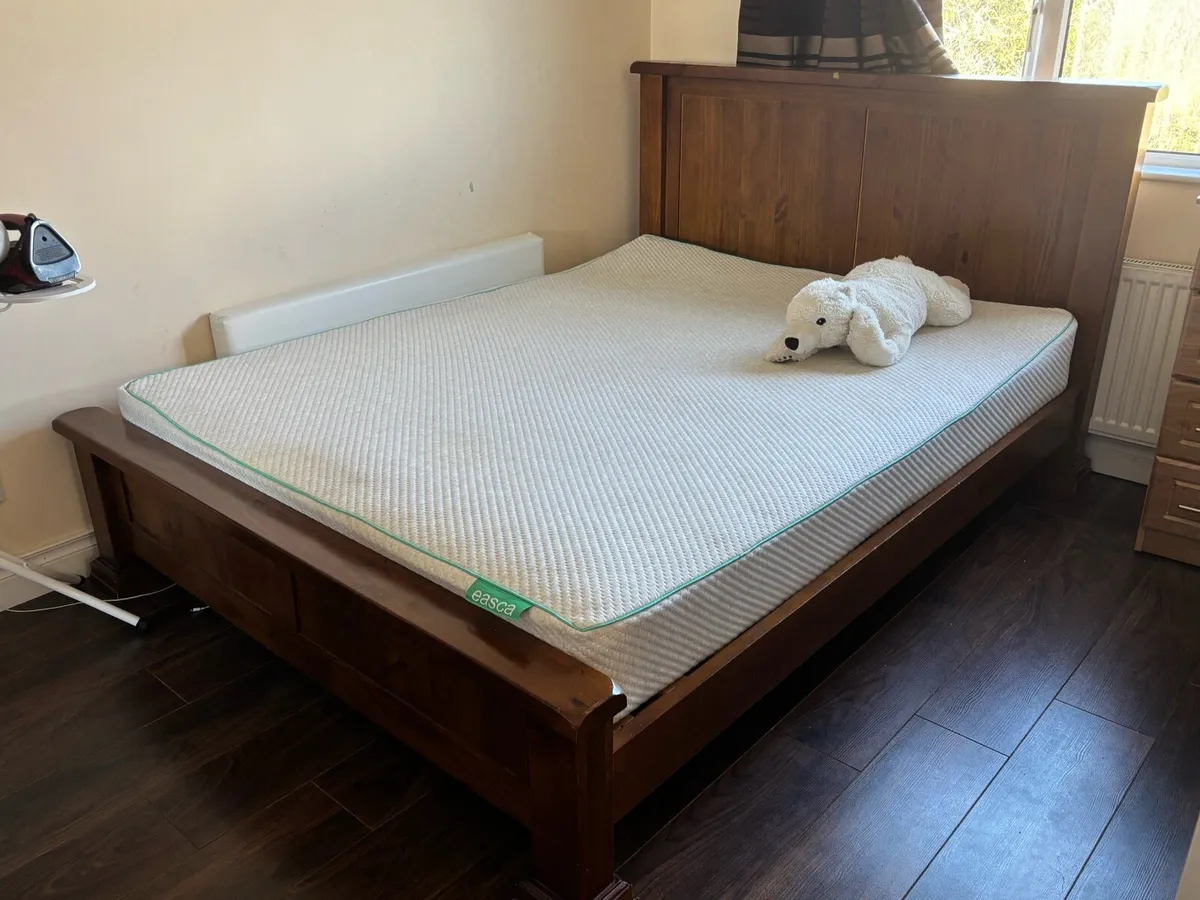 King Size Bed with Mattress - Image 1
