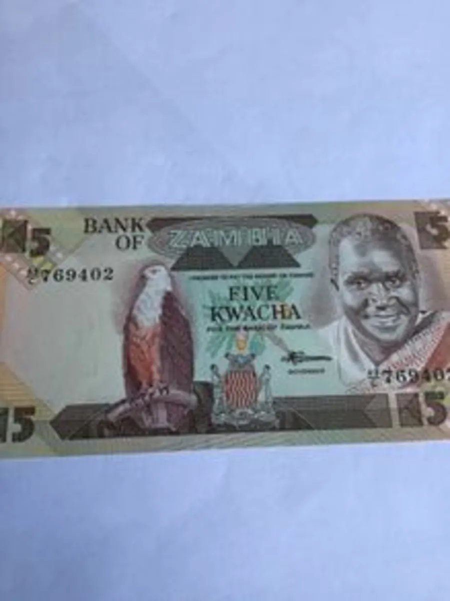 Zambia Banknote 5 Kwacha, uncirculated