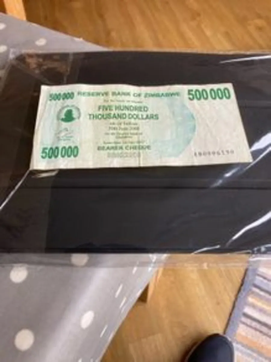 Old Zimbabwe Banknote - 500,000 Dollars