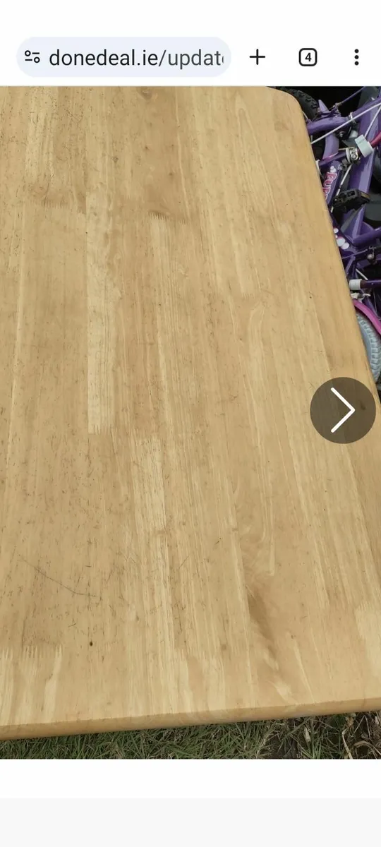 Heavy solid Oak dining table top - Image 4