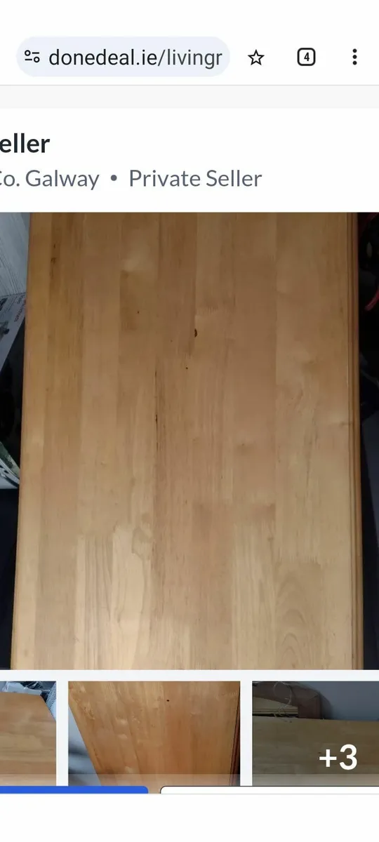Large solid Oak coffee table - Image 3