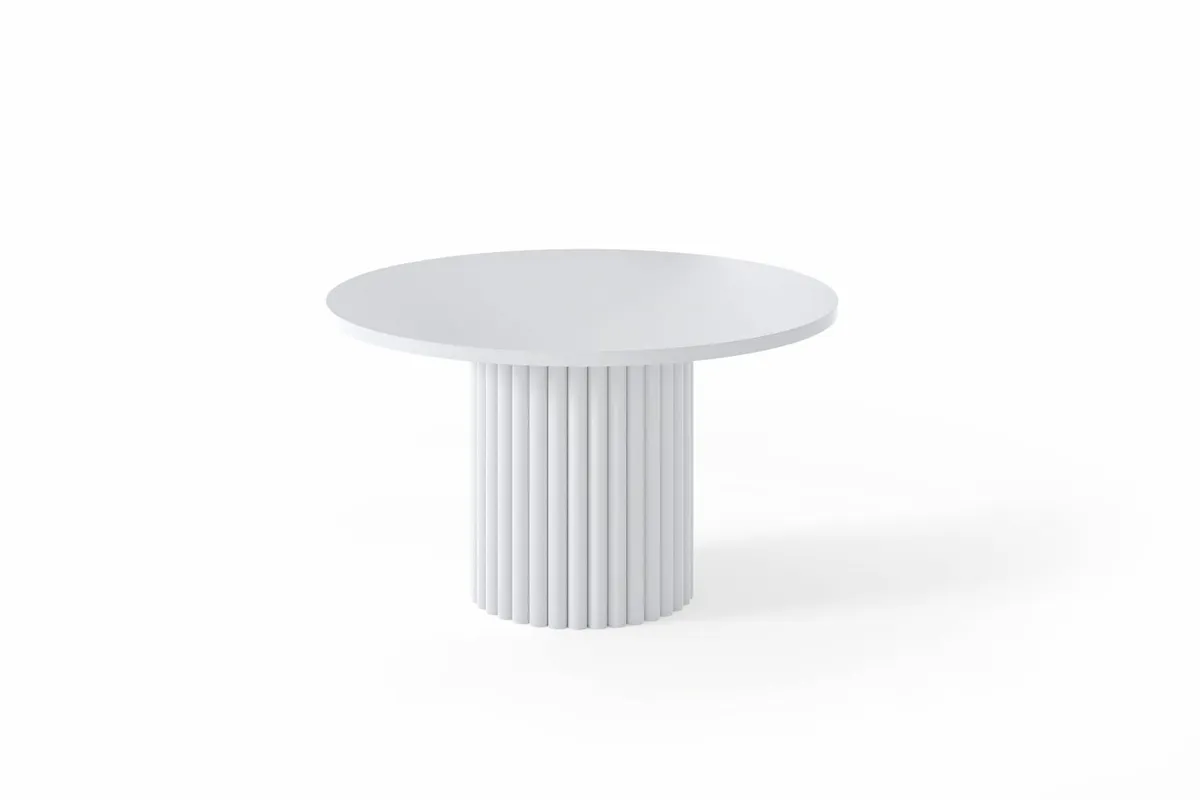 The Luna Modern Coffee Table with Fluted Base - Image 2