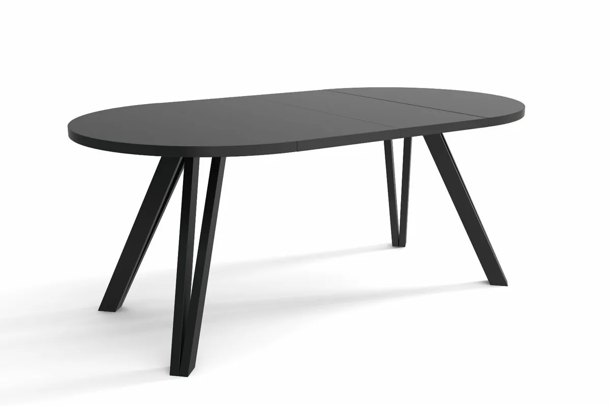 The Modern Extendable Black Round Dining Table - Image 1