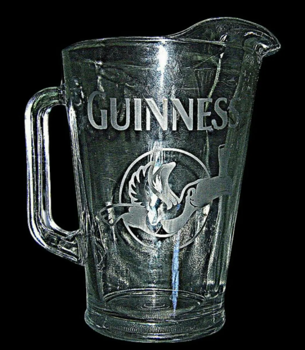 Vintage Glass Substantial Guinness Pitcher - Image 2