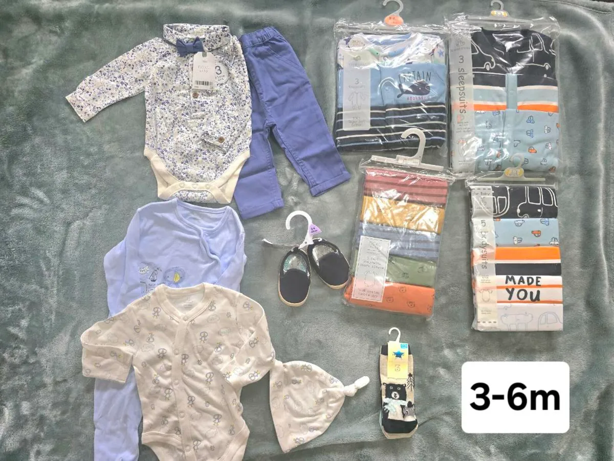Baby boy new clothing bundles age 3-6m up to 12-18 - Image 1