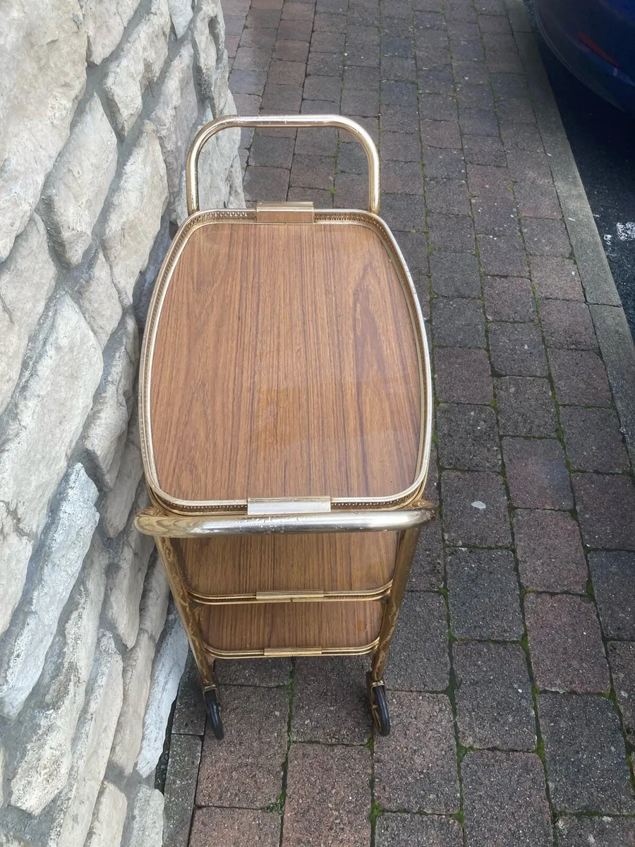 1970s vintage cocktail hostess trolley - Image 2