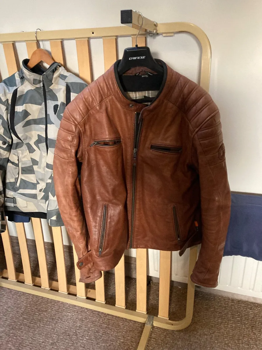 Revit camoflage jacket  brown leather / large - Image 1