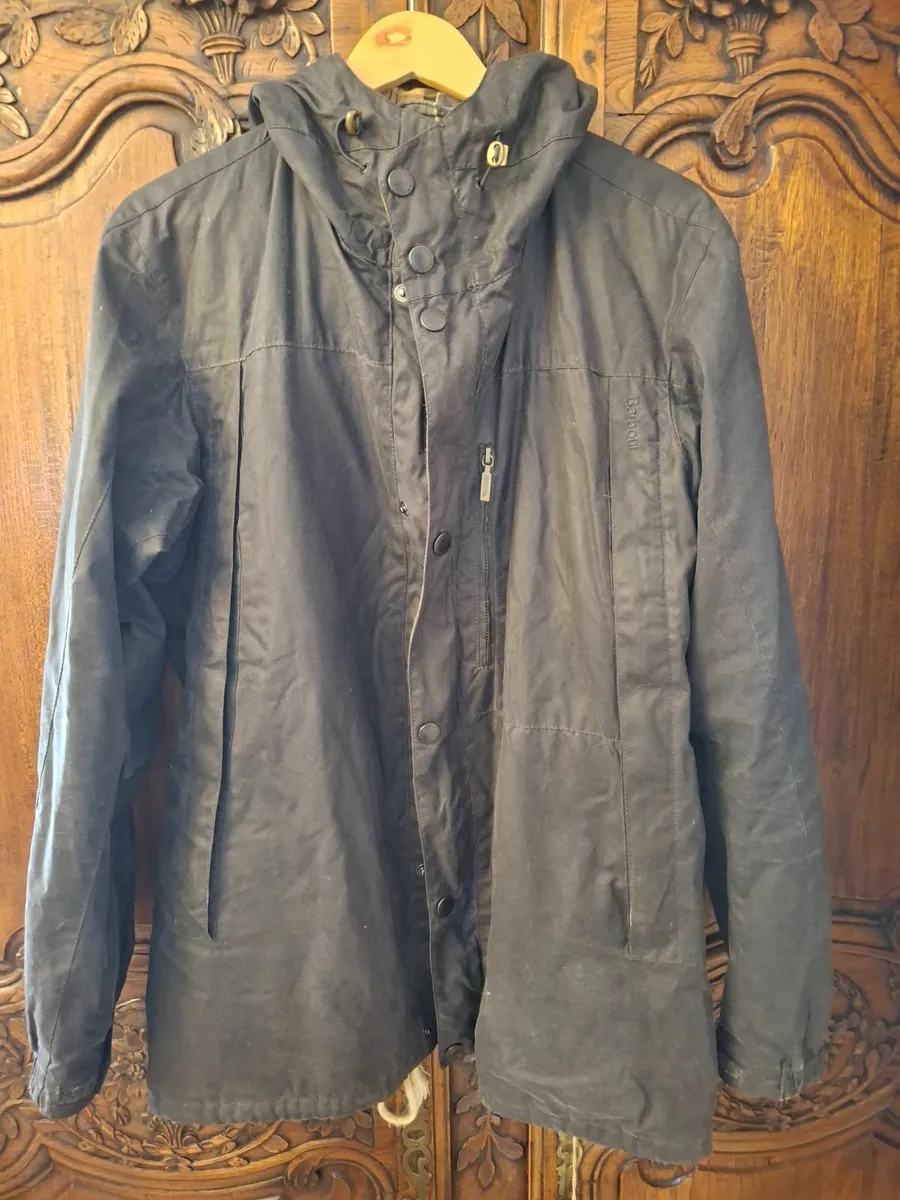 Barbour wax hooded jacket - Image 1