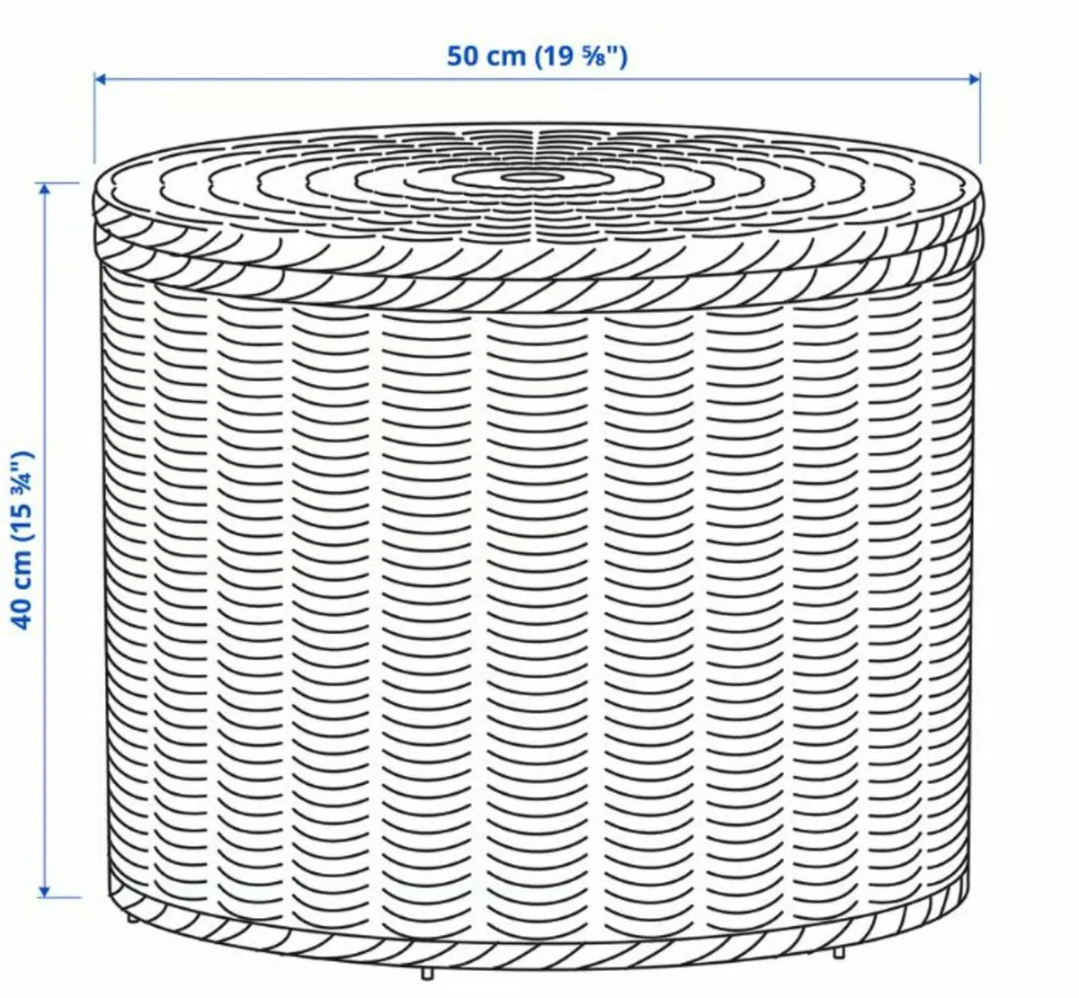 Ikea Ottoman/Pouffe with storage - Image 4