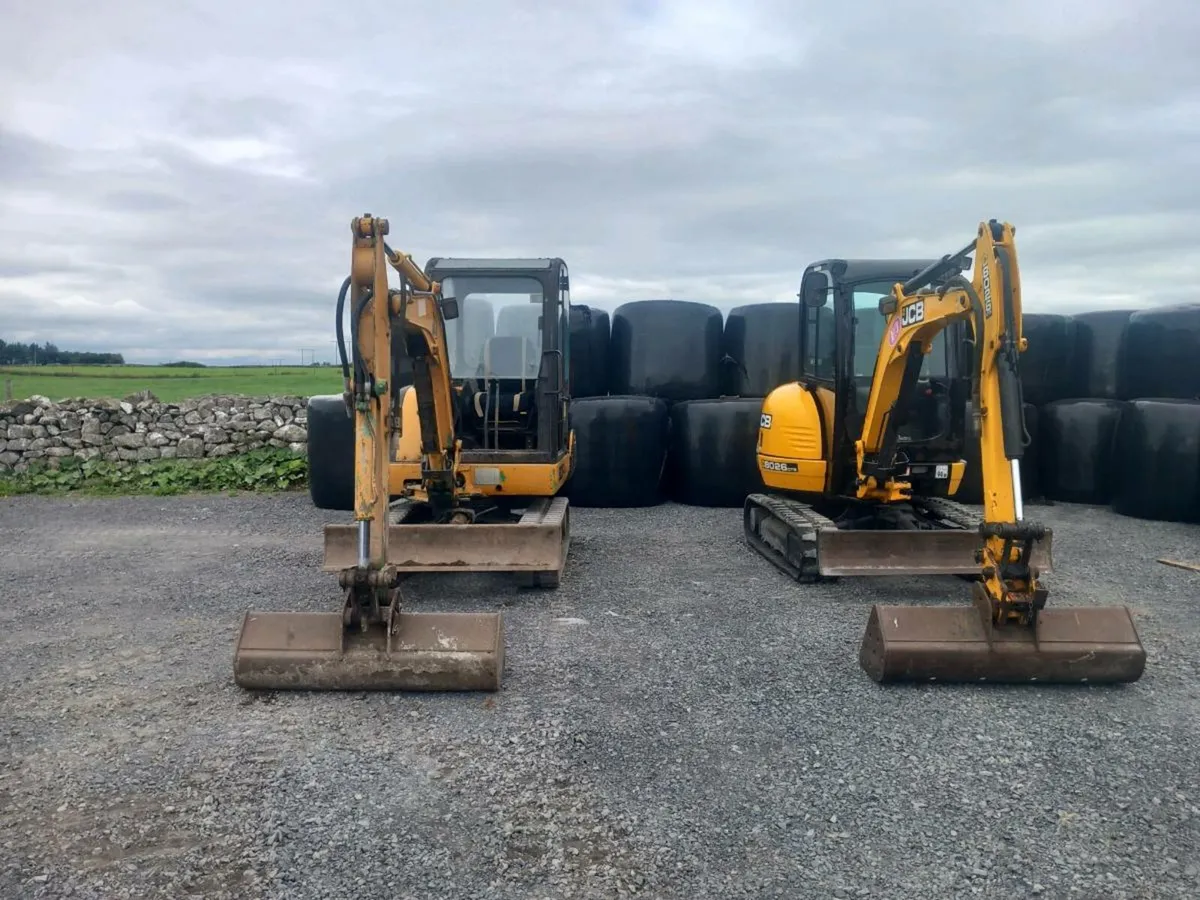 Two J C B mini diggers - Image 1