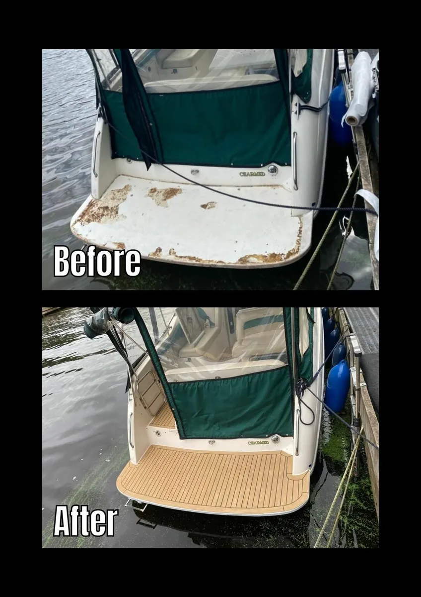 Yacht cockpit Teak replacement Swim Platforms - Image 3
