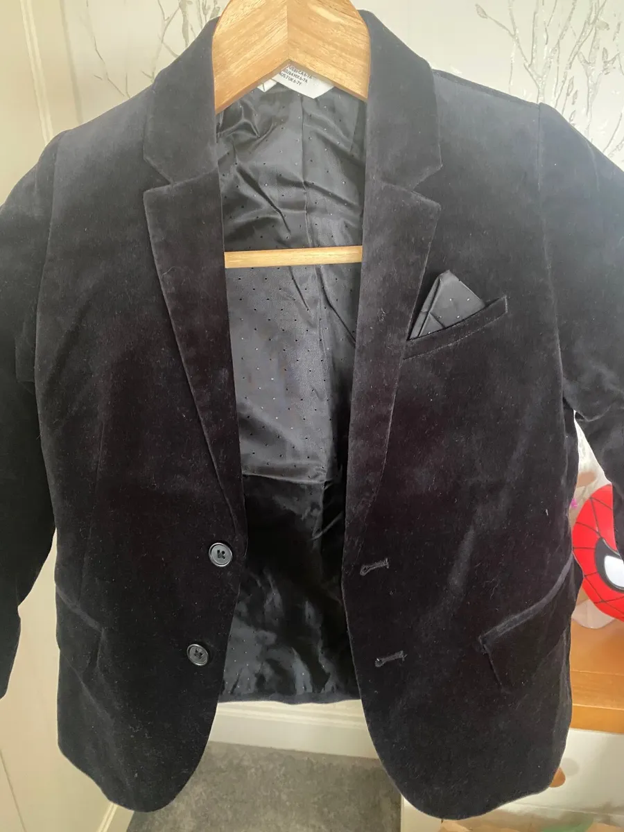 Black velvet feel smart jacket