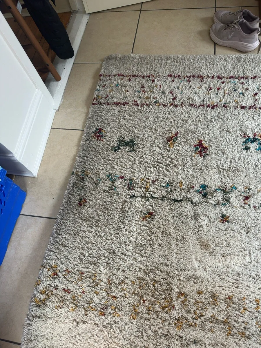 Large Rectangle Cream Rug - Image 4