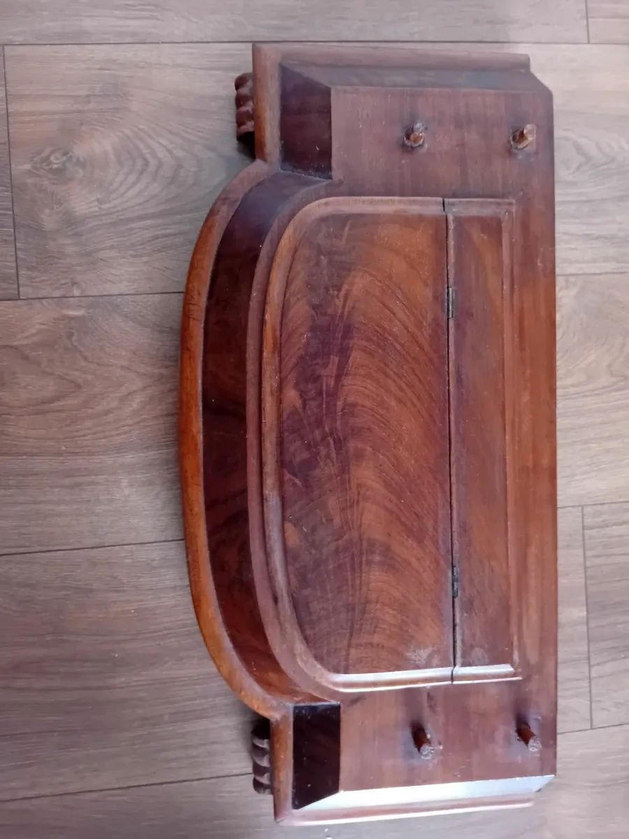 Antique rosewood mirror and jewellery box - Image 2