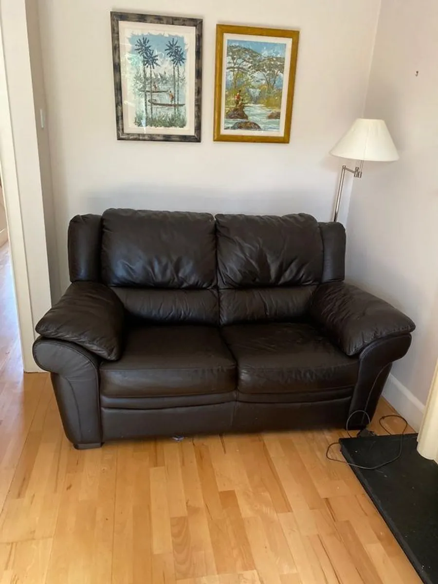 2-seater leather sofa - Image 3