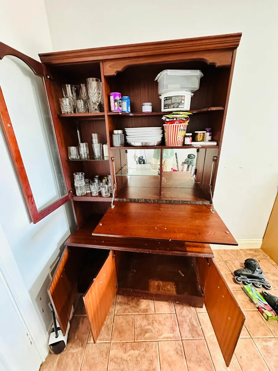 Wooden Crockery Shelf / Cabinet for Sale - Image 2