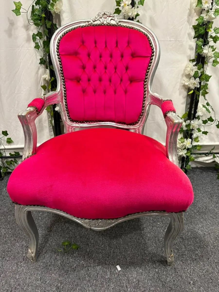 Casa Padrino Mod 1 Baroque Salon Chair Pink - Image 1
