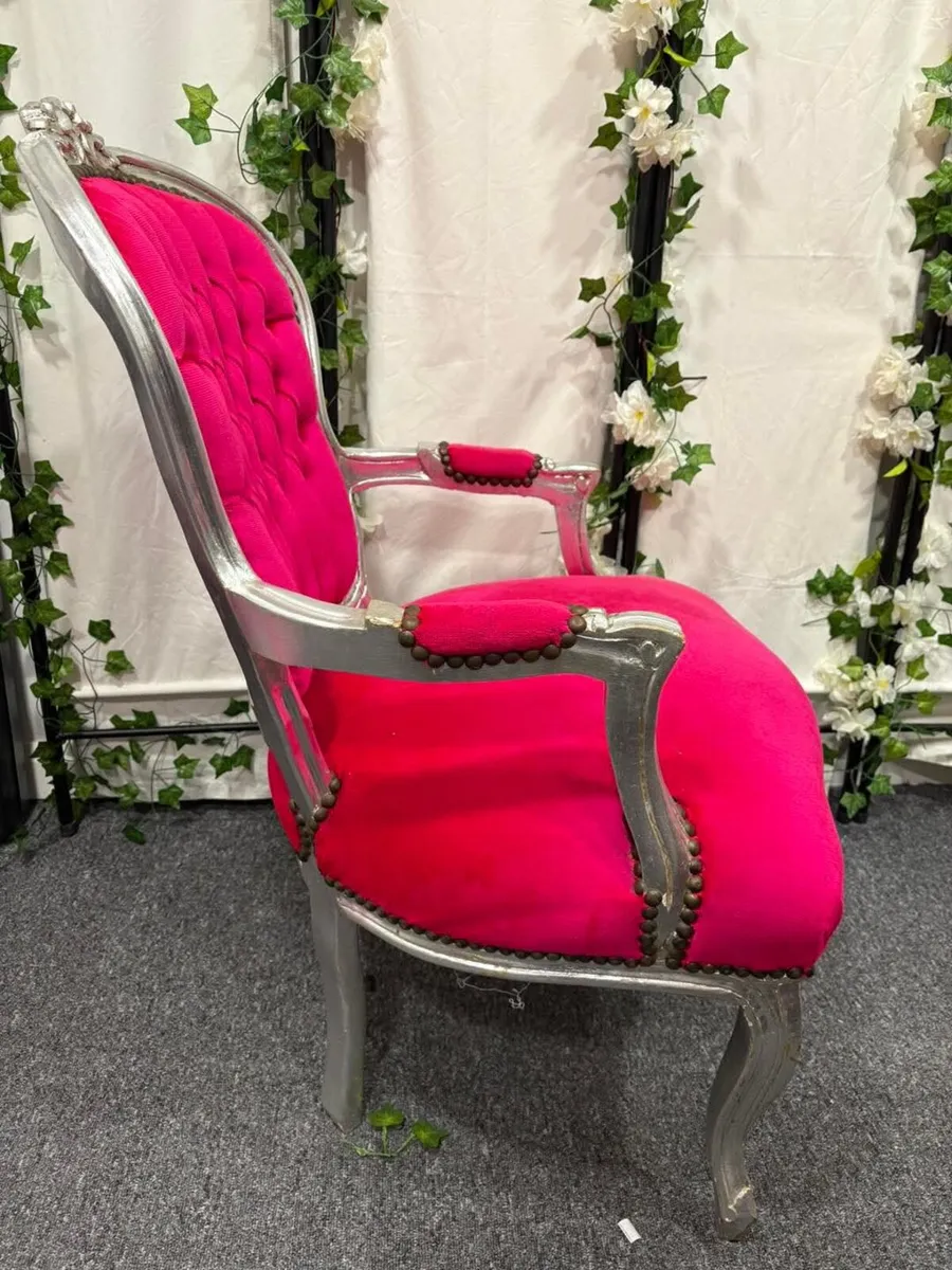 Casa Padrino Mod 1 Baroque Salon Chair Pink - Image 2