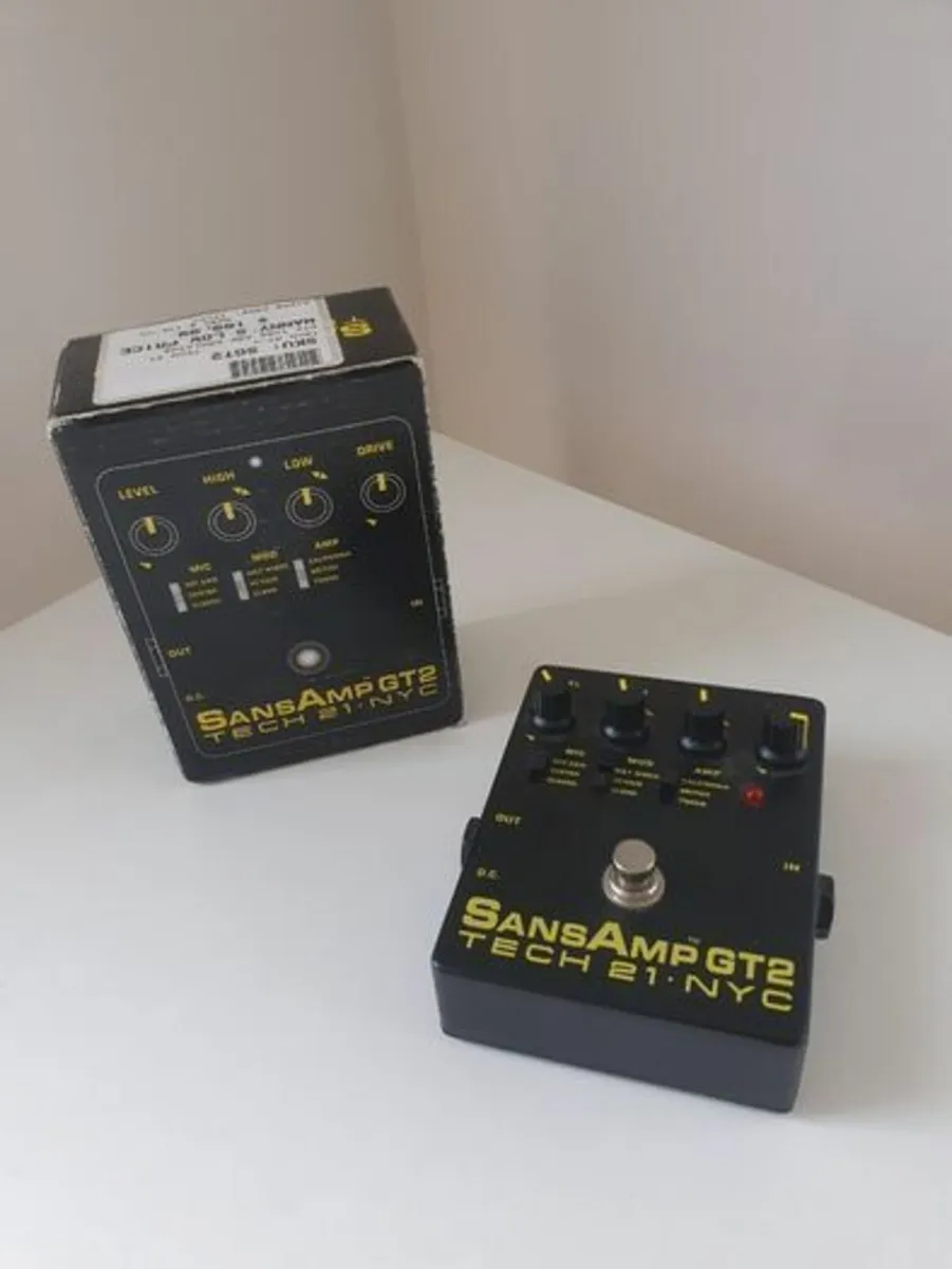 Tech21 SansAmp GT2 Distortion Guitar Effect Pedal - Image 3