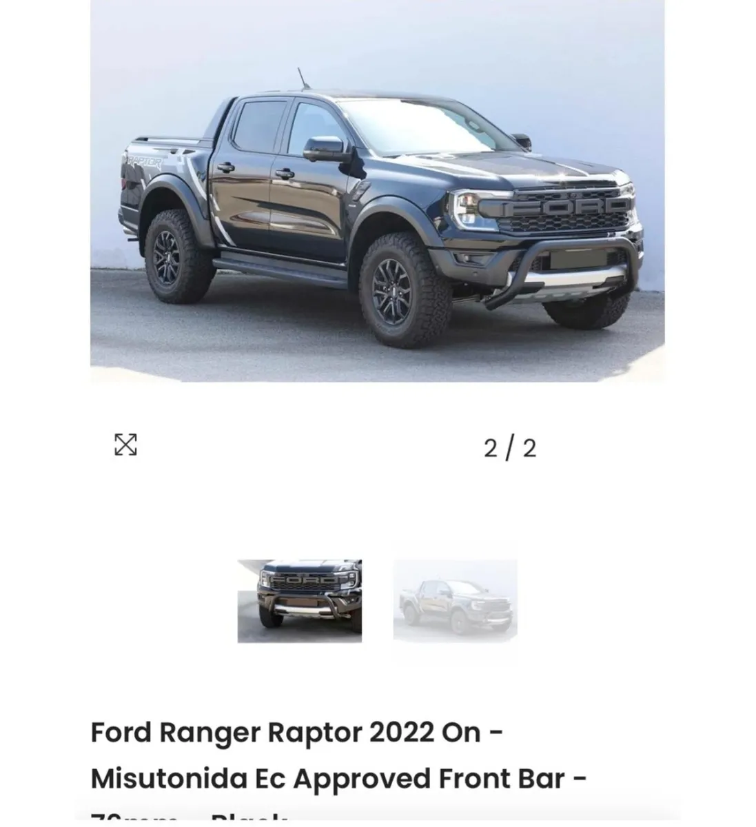 Bull bar for ford raptor 23-25 - Image 1