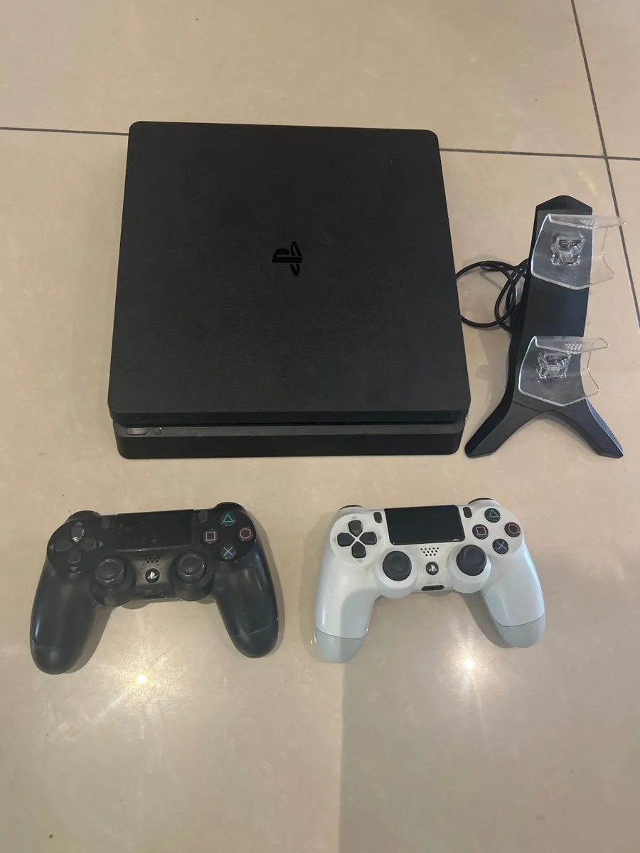PlayStation 4 Slim + Two Controllers - Image 1