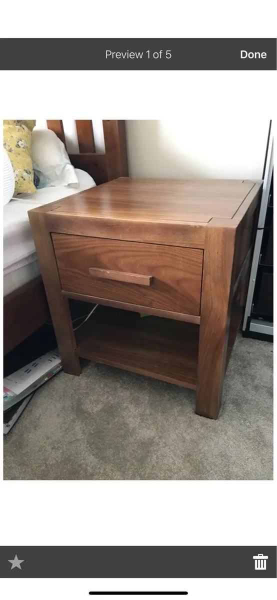 Solid walnut Bedroom furniture set - Image 1