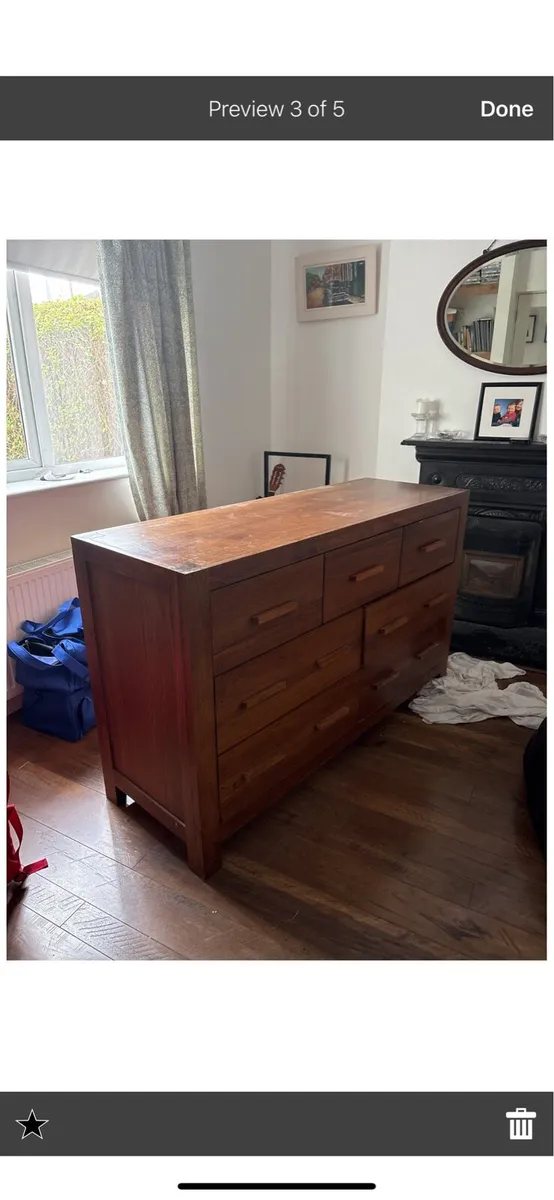Solid walnut Bedroom furniture set - Image 2