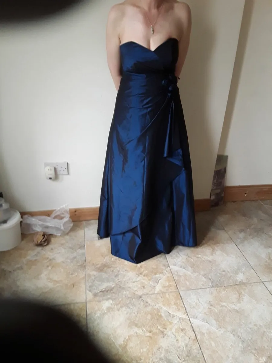 Beautiful petrol blue Debs dress - Image 2